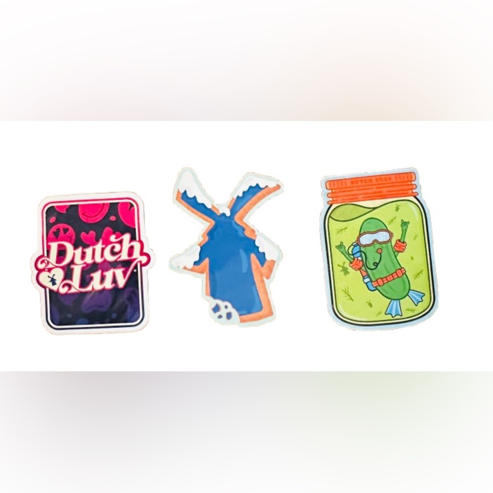 Dutch Bros Brothers Sticker Lot Luv Windmill Scratch N Sniff Pickle
